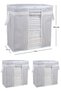 (2 Pcs) Windowed Storage Bag Striped Multi-Purpose 50X45X30 cm