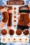 Short Wool Knee Pads, 27 cm, 1 Pair (2 Pieces) + Thermal Girdle – Heat-Retaining, Flexible Protective Set