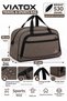 VT-012 Linen Unisex 3-Compartment Hand- and Shoulder-Carry Daily Travel, Gym, Fitness, and Sports Bag BROWN