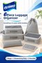 6-Piece Luggage Organizer Travel Bag and Pouch Set – Gray Striped