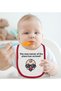BK Kids "The New Owner Has Arrived" Designer Red Baby Bib-1 - 2