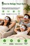 Cat-Printed Eye Therapy Band with Removable Gel Pads, Eye Mask, Hot/Cold Mask, White GC003 - 7