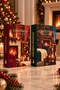 "Christmas Memories" 2-Piece Decorative Book Box Set: Burgundy and Green Christmas Decor