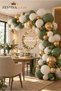 Set of 20 Eucalyptus White, Chrome, and Gold Balloons for Birthdays, Celebrations, Engagements, Weddings, Parties, and Event Decorations - 2