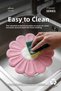 Silicone Daisy-Themed Coaster - 17 cm diameter - Pink - 3