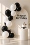 Set of 10 Black and White Balloons for Birthday Celebrations, Parties, Events, and Decorations - 2