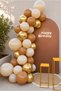Set of 20 Caramel, Sea Sand, Beige, Chrome, and Gold Balloons for Birthdays, Celebrations, Engagements, and Party Decorations - 2