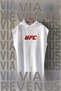 MMA Ultimate Fight Front and Back Printed Sleeveless Hooded 100% Cotton Sports T-Shirt - 2