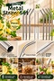 Stainless Steel Metal Beverage Straws and Straw Cleaning Brush Set, 10-Piece - 3