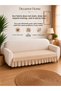 Ruffled, Carefree Fabric Vanilla Light Beige Sofa Cover - 2