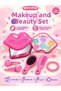 Şaze Shop Kids' Makeup and Beauty Set: Lip-Shaped Mirror, 6-Color Applyable Eyeshadow Palette, Hair Buckle, Comb, Brush, and Wristband—Toy Makeup Set for Ages 3+ - 4