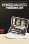 12-Piece Manicure and Pedicure Set with a Special Leather Case—Hand and Foot Care Set with Cleaning Tool - 2