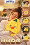 2-Liter Yellow Chick-Shaped Plush Hot Water Bottle with Hand Holes, Pockets, and a Soft Cover - 2