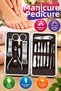 12-Piece Hand and Foot Care Set with Leather Case: Stainless Steel Manicure and Pedicure Tool Set