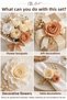 Italian Crepe Paper—White, Cream, and Bronze Shades—5-Color Set, 180 g, 50x250 cm – Flower Making and Crafts - 5