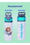Blue Water Bottle with Metal Straw - 600 ml. - 004
