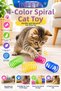 4-Piece Colorful Spiral Spring Cat Toy: Flexible, Bouncy, Moving, Interactive Play Set