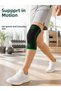 Knitted Sports Knee Brace Black Green Flexible Knee Supporter Daily Use