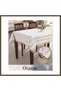 Authentic Cream 150x260 cm Cotton Tablecloth—Stylish Dining Table Decoration BX