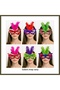 Fuzzy Colorful Cardboard Party Mask? 6 Colors BX