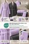 Eldy 6-Piece Family Bathrobe Set, 100% Certified Cotton Striped Bathrobe Set, Wedding Trousseau Set, Anthracite and Lilac - 5