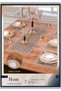 Wicker Placemat Set, Gray-Beige, 6-Person, 7-Piece Modern Dining Table Set with Table Runner, BX - 4