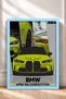 Lemon Yellow Modern Modal German Sports Car Framed Art Print / Car Poster for Garage or Office Wall Decor OTO039 - 3
