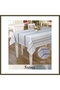 Sahra Model Gray 160x260 cm Polyester Lace-Like Knit Linen Tablecloth with Lace BX