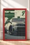 Framed Japanese Sports Car Poster with Green Graphic Design—Car Poster, Wall Decor OTO184 - 3