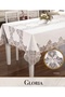 Gloria Model Linen Lace 160x260 cm Cream Decorative Dining Tablecloth Design HB006 - 5