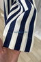 Kitchen Curtain, Closely Pleated, 1/3 Navy Blue Striped, with Fringe, Short Curtain Rail, Modern Drapery Curtain - 6