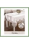 Gloria Model Linen Lace 160x260 cm Cream Decorative Dining Tablecloth Design HB006