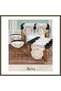5-Piece Living Room Set with Lace Tablecloth and Table Runner Set, Alya Model - Cream BX