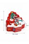 New Year's Christmas Tree-Shaped Metal Gift Box with Lid, Santa Claus Design, Red, 18 cm - 3