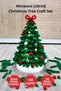 New Year's Decoration - Miniature Christmas Tree Craft Kit - 140 Tinsel Strands (30 cm) + 30 Pom-Poms - Styrofoam Cone (20 cm)