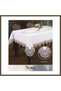 Linen Tablecloth 155x260 cm Dining Tablecloth Nora Model Cream-Cream BX