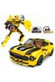 337-Piece 2-in-1 Drag-and-Drop Yellow Race Car and Robot Building Set, Ages 6+ - 2
