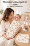 100% Cotton Swaddle for 0 to 4 Months Baby, Velcro Fastened, Soft Jersey Fabric, Breathable Fabric - 4
