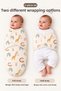 100% Cotton Swaddle for 0 to 4 Months Baby, Velcro Fastened, Soft Jersey Fabric, Breathable Fabric - 2