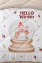 Snowman Snow Globe Plush Wellsoft Children's Set—Single-Person Quilted Bed Sheet, 160x220 cm - 8