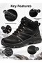 Men's Black Waterproof Boots – Waterproof Winter Outdoor Trekking Shoes