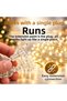Transparent Wired Warm White LED String Lights with 8 Modes, Interconnectable with Plug-in Connectors—Perfect for Christmas Trees, Balconies, Gardens, and Decorative Lighting - 3