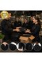 5 Black Chef Jackets for Men, Customized with Your Logo - Professional Chef Jacket Made of Gabardine Fabric, Size S. - 2