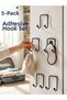 5 Pieces of Adhesive Hangers Multi-Purpose Kitchen Bathroom Organizer Hanger
