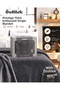 Prestige Thick Embossed Single Blanket (155X220) - Dark Grey. - 2