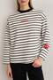 Anthracite Striped Oversize/Wide Cut Crew Neck Thin Knitted Sweatshirt Twoaw23Sw00326 - 5