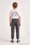 Anthracite Boys' Jogger Pants with Elastic Waistband, Faded Effect, and Cargo Pockets TKDAW27EA00023 - 2