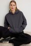 Anthracite Stone Wing Print Inside Fleece Standard Fit Hooded Knitted Sweatshirt Twoss26Sw00008 - 2