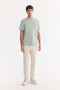Men's Mint Green Bicycle Printed Viscose Blended Bi-Stretch Interlock Regular Fit T-Shirt A61Y1052 - 5