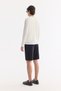 Men's Ecru Crew Neck Easy-Ironing Wrinkle-Resistant Regular Fit Sweater A61Y5002 - 4